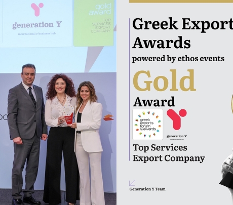 Generation Y: Βραβεύτηκε για 9η χρονιά ως Top Services Export Company στα Greek Exports Awards